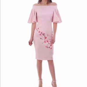 🌸TED BAKER LONDON Pink Floral Dress. Size 1